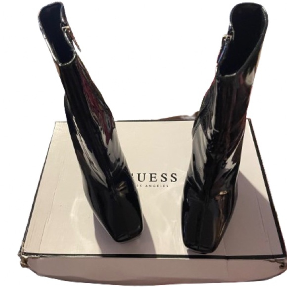 Guess, Byra boots, sz 7.5M, 3.35" heel, 1.57" platform! Patent leather!​​​ - Picture 3 of 11